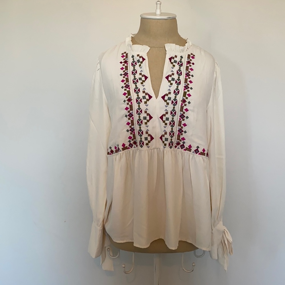 New Ann Taylor Boho long sleeve shirt XS